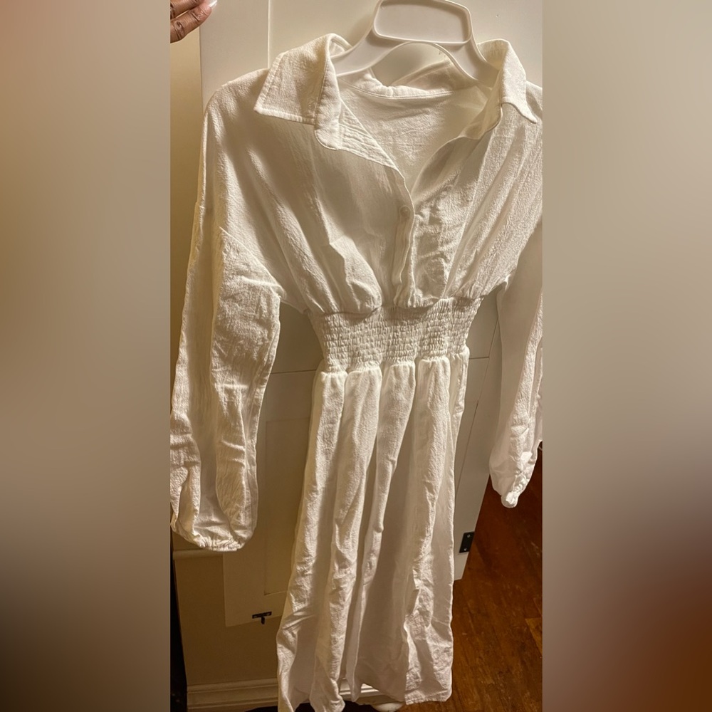 Shein Vacation white dress